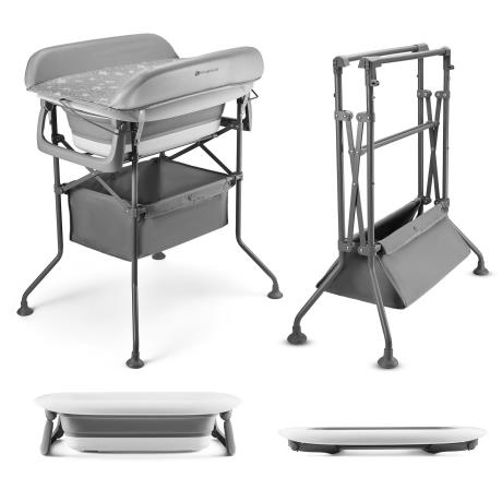 Столик для сповивання з ванночкою Kinderkraft Bubbly Grey (KABUBB00GRY0000) - фото 0