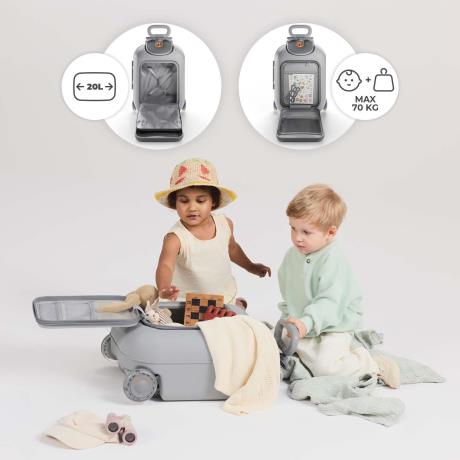 Дитяча валіза-каталка Kinderkraft Cabby Grey (KACABB00GRY0000) - фото 10