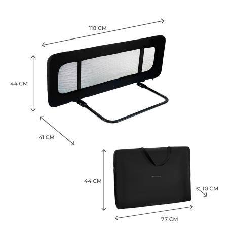 Захисний бортик для ліжка Kinderkraft Guard and Dream Grey (KAGUDR00BLK0000) - фото 9