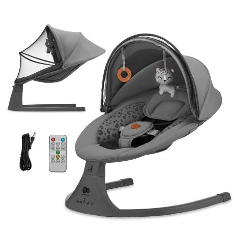 Кресло-качалка Kinderkraft Lumi 2 темно-серый (KBLUMI02DGR0000) - фото 0