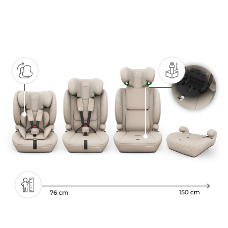 Автокрісло Kinderkraft Comfort Up 2 Plus i-Size Beige (KCCOUP02BEGPL00) - фото 8