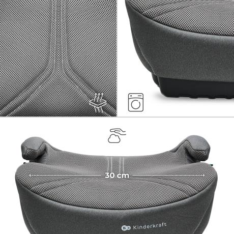 Автокрісло-бустер Kinderkraft i-Boost 2 Pro Gray (KCIBOO02GRYPR00) - фото 2