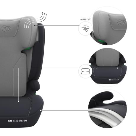 Автокрісло Kinderkraft i-Spark 2 Plus i-Size Grey (KCISPA02GRYPL00) - фото 7