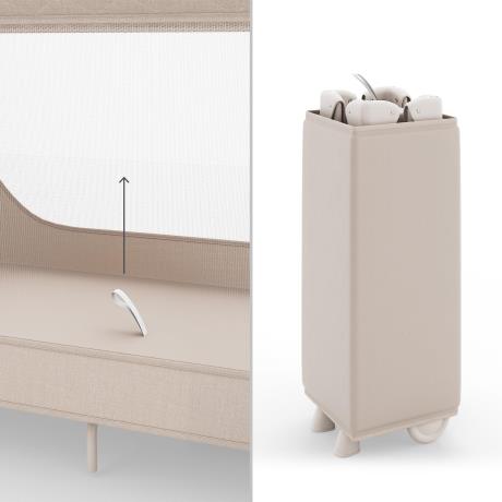Коляска-манеж з пеленатором Kinderkraft Leody Up Beige (KCLEODUPBEG00AC) - фото 3