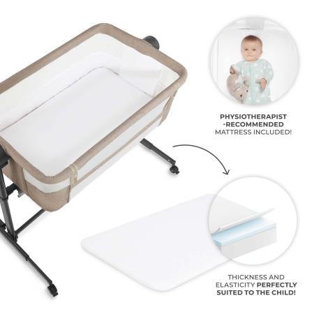 Приставне ліжечко-колиска Kinderkraft Nestee Up 2 Beige (KLNEE002BEG0000) - фото 2