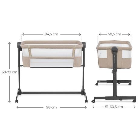 Приставне ліжечко-колиска Kinderkraft Nestee Up 2 Beige (KLNEE002BEG0000) - фото 3