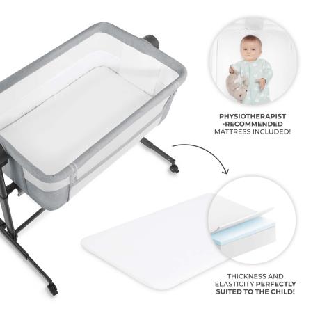Приставне ліжечко-колиска Kinderkraft Nestee Up 2 Light Grey (KLNEE002LGR0000) - фото 2