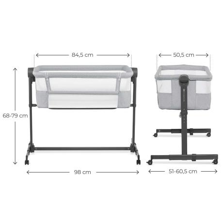Приставне ліжечко-колиска Kinderkraft Nestee Up 2 Light Grey (KLNEE002LGR0000) - фото 5
