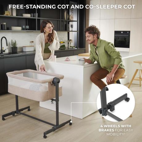 Приставне ліжечко-колиска Kinderkraft Nestee Up 2 Light Grey (KLNEE002LGR0000) - фото 6