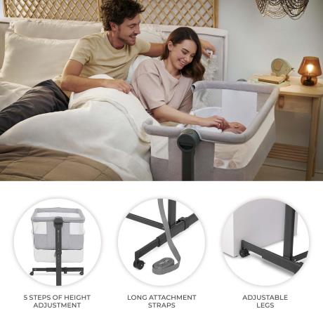 Приставне ліжечко-колиска Kinderkraft Nestee Up 2 Light Grey (KLNEE002LGR0000) - фото 8