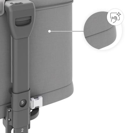 Приставне ліжечко-колиска Kinderkraft Nestee Grow 2 Dark Grey (KLNEEGR2DGR0000) - фото 6