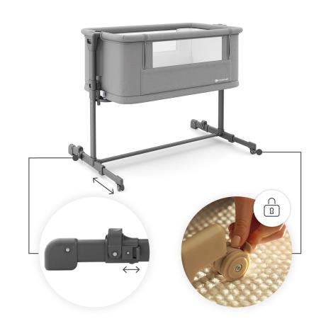 Приставне ліжечко-колиска Kinderkraft Nestee Grow 2 Dark Grey (KLNEEGR2DGR0000) - фото 8