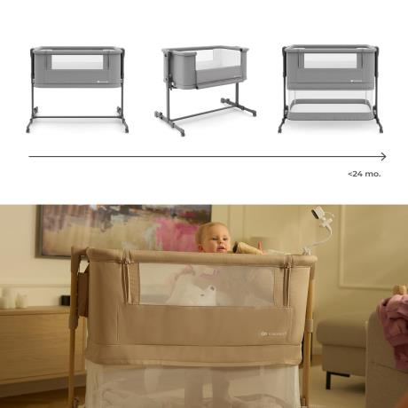 Приставне ліжечко-колиска Kinderkraft Nestee Grow 2 Dark Grey (KLNEEGR2DGR0000) - фото 10