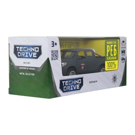 Автомодель TechnoDrive Шевроны героев Toyota Hilux ОШБр НПУ ЛЮТЬ 1:40 (KM6118F) - фото 5