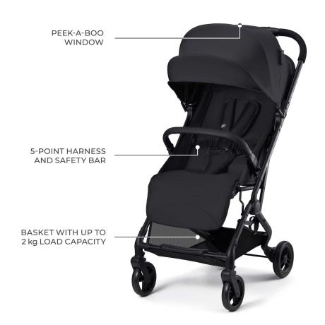 Прогулянкова коляска Kinderkraft Indy 3 Coal Black (KSINDY03BLK0000) - фото 9