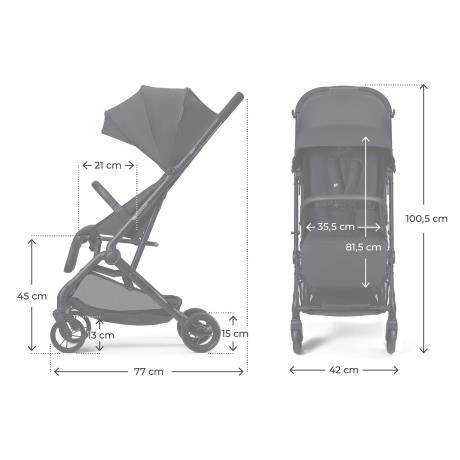 Прогулянкова коляска Kinderkraft Indy 3 Coal Black (KSINDY03BLK0000) - фото 11
