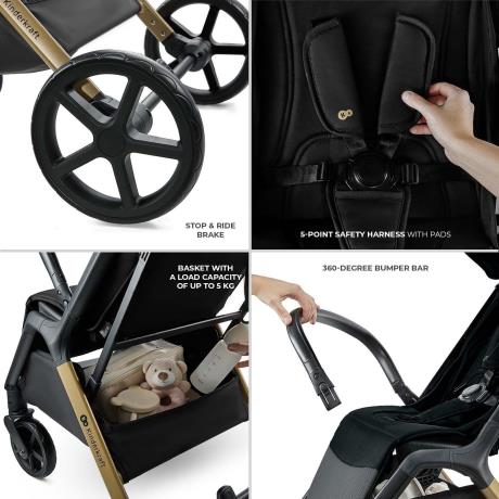 Прогулянкова коляска Kinderkraft Loom Black (KSLOOM00BLK00BS) - фото 6