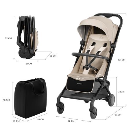 Прогулянкова коляска Kinderkraft Pilot 2 Beige (KSPILO02BEG0000) - фото 9