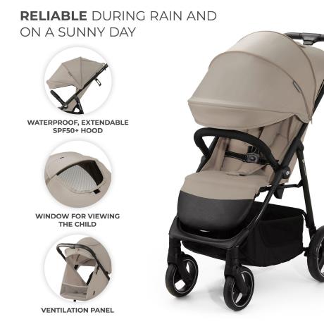 Прогулянкова коляска Kinderkraft Trig 3 Stone Beige (KSTRIG03BEG0000) - фото 6