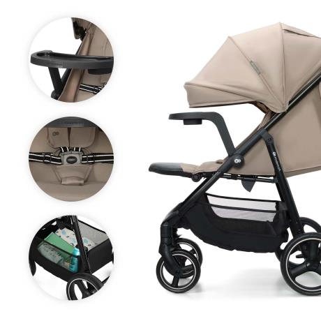 Прогулянкова коляска Kinderkraft Trig 3 Tray Beige (KSTRIG03BEG000T) - фото 5