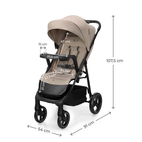 Прогулянкова коляска Kinderkraft Trig 3 Tray Beige (KSTRIG03BEG000T) - фото 6