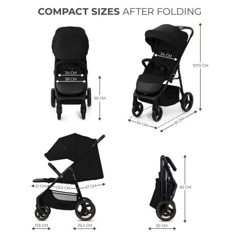 Прогулянкова коляска Kinderkraft Trig 3 Onyx Black (KSTRIG03BLK0000) - фото 2
