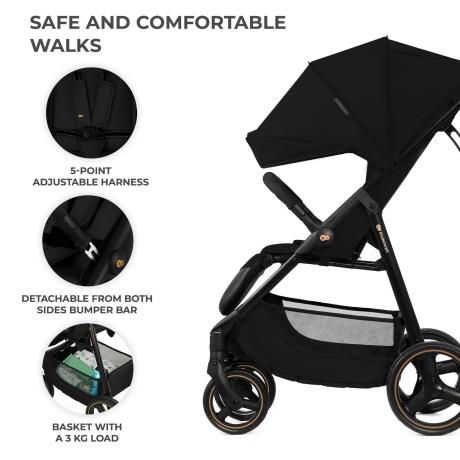 Прогулянкова коляска Kinderkraft Trig 3 Onyx Black (KSTRIG03BLK0000) - фото 4