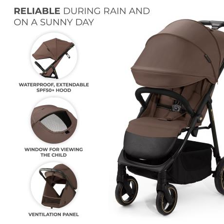 Прогулянкова коляска Kinderkraft Trig 3 Коричневий (KSTRIG03BRW0000) - фото 2