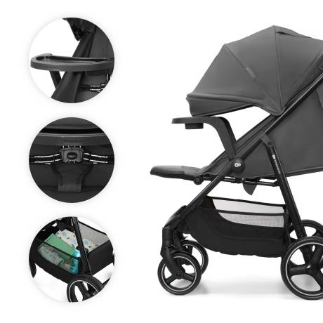 Прогулянкова коляска Kinderkraft Trig 3 Tray Grey (KSTRIG03GRY000T) - фото 5