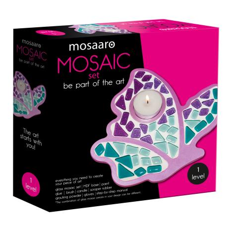 Набір для скляної мозаїки Mosaaro Підсвічник Метелик (MA1004) - фото 0