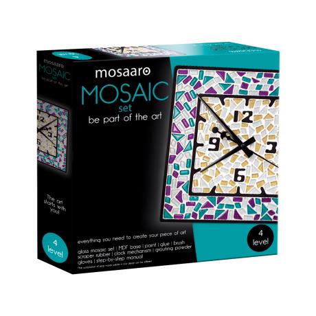 Набір для скляної мозаїки Mosaaro Годинник квадратний (MA4002) - фото 0