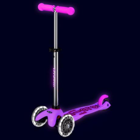 Триколісний самокат Micro Mini Deluxe Glow LED світний рожевий (MMD217) - фото 5