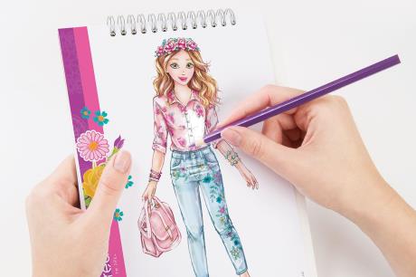 Make it Real: Блокнот з трафаретами для створення модних коллекцій: «Квіткова фантазія» (MR3202) - фото 4