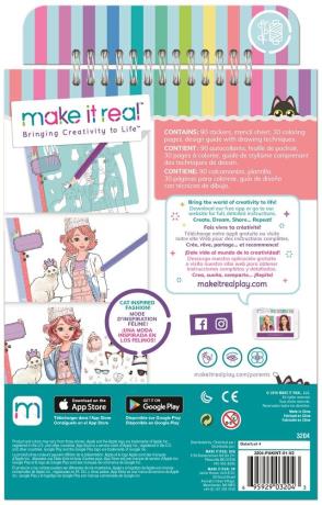 Make it Real: Блокнот з трафаретами для створення модних коллекцій «Гарненька кицюня» (MR3204) - фото 4
