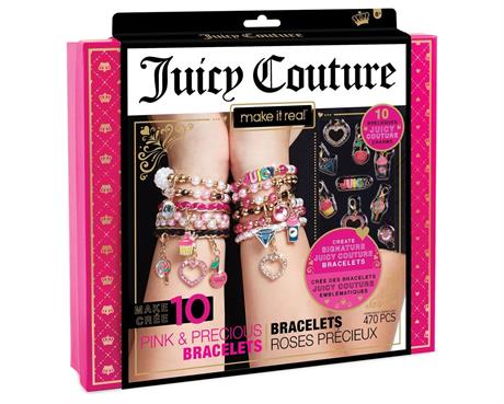 Набір для створення шарм-браслетів Make it Real Juicy Couture Рожевий зорепад 470 ел. (MR4408) - фото 0