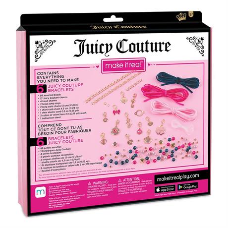 Набір для створення шарм-браслетів Make it Real Juicy Couture Оксамит і перлини 115 ел. (MR4417) - фото 2