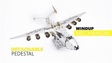 Коллекционная модель-конструктор Metal Time Ukrainian Dream Exclusive Edition Ан-225 Мрия механическая двухцветная (MT001EE) - фото 3