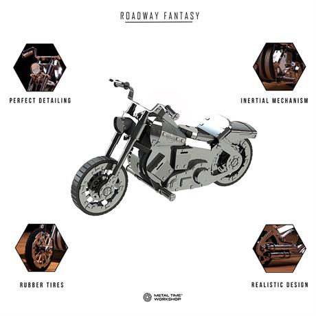 Колекційна модель-конструктор Metal Time Harley Davidson Roadway Fantasy Мотоцикл механічний (MT012) - фото 4