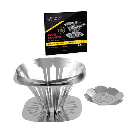 Коллекционная модель-конструктор Metal Time Cafe Pronto Пуровер V60 для кофе (MT013) - фото 0