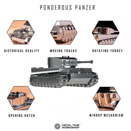 Колекційна модель-конструктор Metal Time Ponderous Panzer Heavy Tank Важкий танк Тигр (MT020) - фото 9