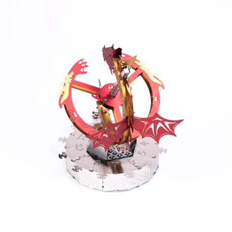 Колекційна модель-конструктор Metal Time Sun Chaser Dragon Stand Clock Сонячний годинник (MT025) - фото 1