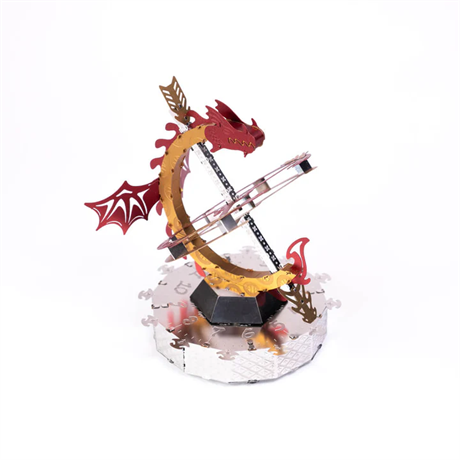 Колекційна модель-конструктор Metal Time Sun Chaser Dragon Stand Clock Сонячний годинник (MT025) - фото 2