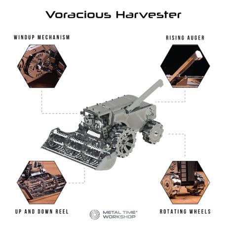 Коллекционная модель-конструктор Metal Time Voracious Harvester Комбайн механический (MT026) - фото 5