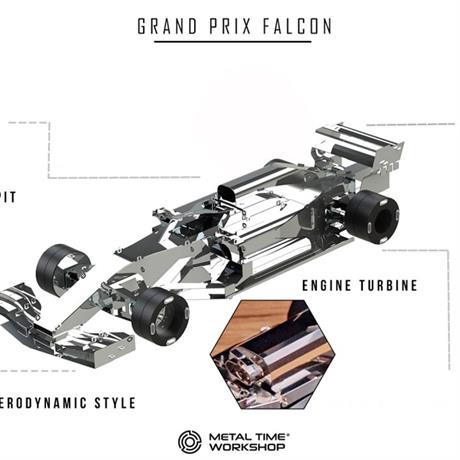 Колекційна модель-конструктор Metal Time F1 Grand Prix Falcon Формула 1 (MT035) - фото 8