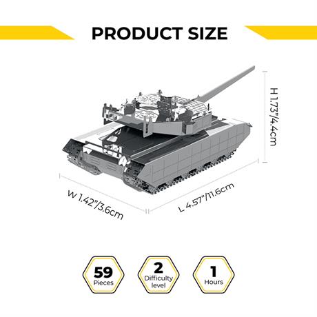 Колекційна модель-конструктор Metal Time Oplot T-84 ОПЛОТ український танк (MT058) - фото 7