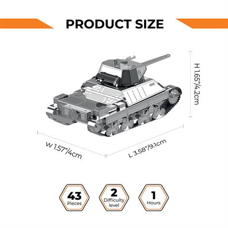 Коллекционная модель-конструктор Metal Time P 26/40 танк World of Tanks (MT062) - фото 2