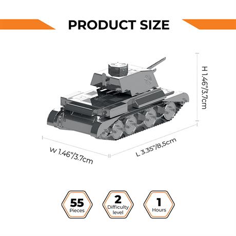 Коллекционная модель-конструктор Metal Time Cruiser Mk III танк World of Tanks (MT064) - фото 8