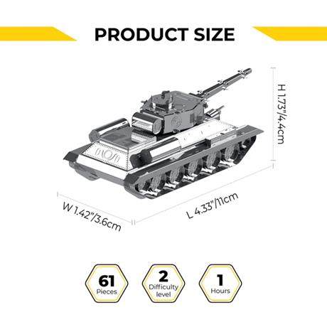 Колекційна модель-конструктор Metal Time T-34/85 танк (MT071) - фото 7