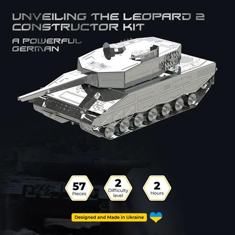 Колекційна модель-конструктор Metal Time Leopard 2 Tank Танк Леопард 2 (MT079) - фото 4