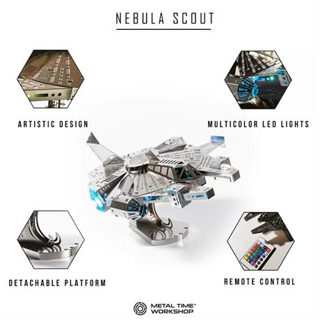 Колекцiйна модель-конструктор Metal Time Nebula Scout Spaceship Зореліт (MT098) - фото 6